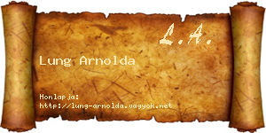 Lung Arnolda névjegykártya